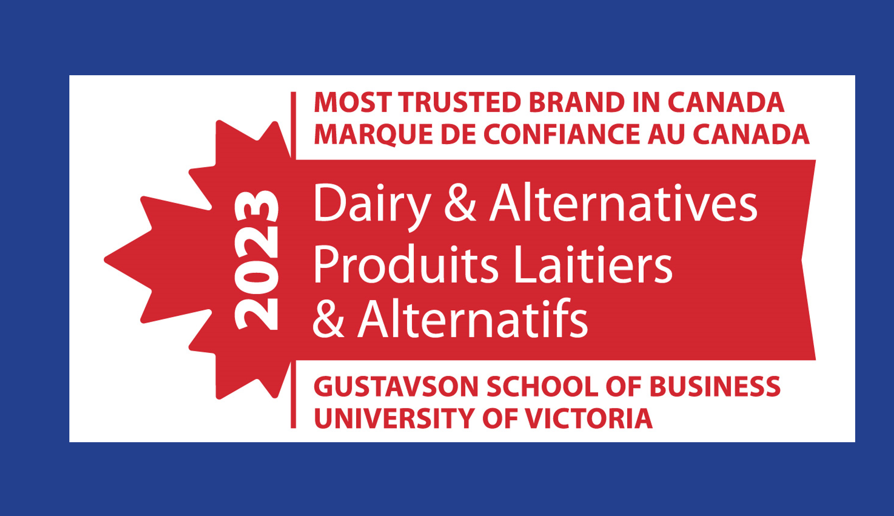 Lactalis Canada reconnue comme l’une des marques les plus dignes de confiance au Canada et le chef de file de l’industrie laitière selon  l’Indice Gustavson Brand Trust Index 2023